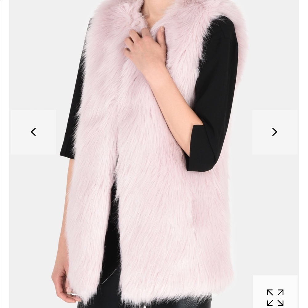 Armani exchange longline faux fur gilet vest - Picture 5 of 5